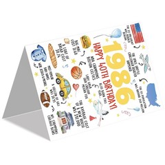 Beixian Funny 40th Birthday Card for Women Men, Happy 40th Birthday Gifts for…