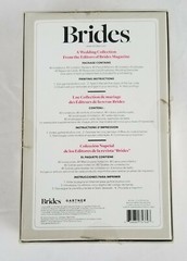 Brides Wedding Invitation Kit Black and White Embellished Customizable 40 Count