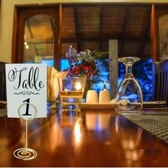 10 Place Card Stands and 10 Table Number Holders in One Pair Brass Gold for Food
