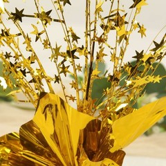 6 GOLD Metallic Star Foil Spray Centerpiece Table Decoration Wedding Party