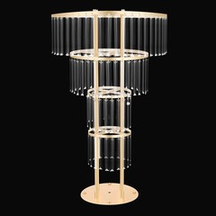 Crystal Flower Stand Round Pedestal Stand Gold Wedding Party Decoration