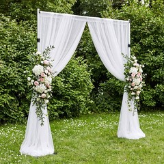 10x10ft Adjustable Wedding Backdrop Stand Background Curtain Pipe Stage Stand US