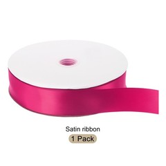 100 Yard Satin Ribbon Double Sided Grosgrain Silk Ribbon, 1.5″/Rose Red