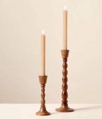 6pk Ribbed Flameless LED Taper Candles Honey Hearth & Hand Magnolia