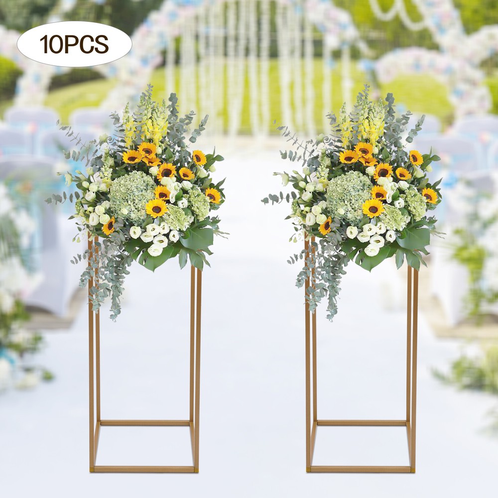 10PCS Column Wedding Flower Stand Cylindrical Display Rack 31.5inch Metal US US！