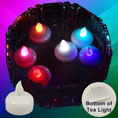 18 Multicolor Led Floating Floral Tea Light Candle for Wedding Centerpiece Decor