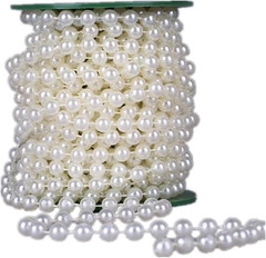 33Feet/10Meter Length Roll Beige Pearl String Party Garland Wedding Centerpieces