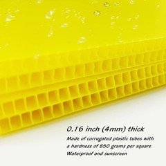 Blank Yard Signs with Stakes, Yellow 4 Pack12″x18″ Corrugated Plastic Sheet f…