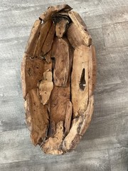 Pottery Barn Teakwood Table Centerpiece Decor 24 Inches