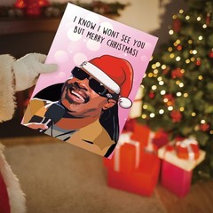 OJsensai Humorous Stevie Wonder Christmas Card For Women Men, Naughty Musicia…