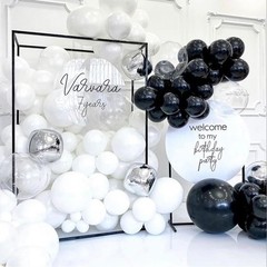 COKAOBE Black and White Balloon Garland Arch 18in 12in 10in 5in,