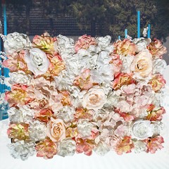 5PCS Artificial Silk Flower Wall Panel Floral Backdrop Party Wedding Decoration