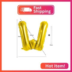 Gold Letter Balloons 40 Inch – Large Letter Balloon Aluminum Foil for Birthday W
