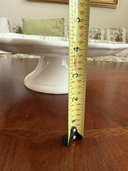 Ceramic Cake Pedestal Stand With Scalloped Edges