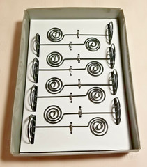 Set of 8 Place Card Holders 4.2″ High 1.5″ Base in Original Box (no lid)