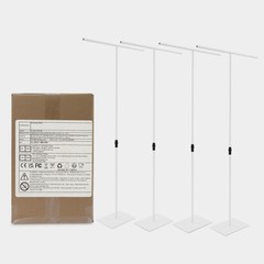 White 4PCS Metal Wedding Backdrop Stands,Party Adjustable Height Backdrop Stands