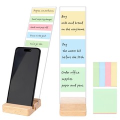 Legrape 2-Pack Monitor Memo Board, Sticky Note 11.8×3.1 inch, Clear