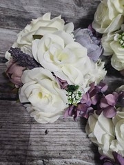 4 Wedding Table Centerpieces, Floral Reception Centerpieces, Vintage, Purple