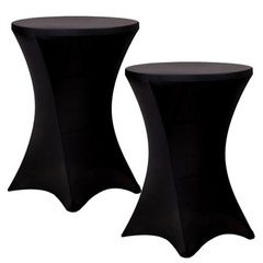 Cocktail Tablecloth, Bar Top Table Covers 2 Pack 32×43 32″x43″（2 Pack) Black