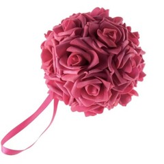 Soft Touch Foam Rose Kissing Ball Wedding Centerpiece, 6-Inch