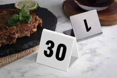New Star Foodservice 26757 Double Sided Plastic Table Numbers, 1-25, Acrylic,
