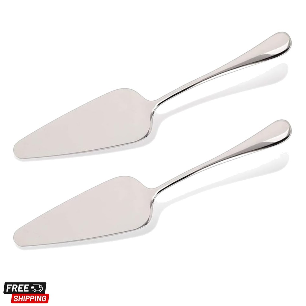 2 Pack Small Cake Pie Server for Wedding, Birthday, Party, Silver | Stainless…