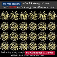 Tondiamo 24 Pcs Artificial Pearl String for Floating Candle Faux Pearls Beads St