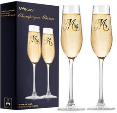 Champagne Flute Set, Wedding Decor – His and Hers, Wedding Toasting
