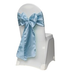 YCC Linens – Satin Chair Sashes Ribbon Bow Wedding Banquet Decor (Pack of 10)