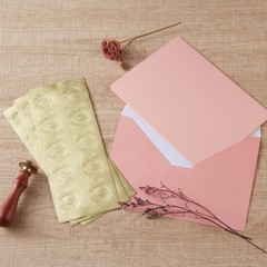 50 Pack Shiny Envelopes with Shiny Cards and Gold Stickers for Invitations an…
