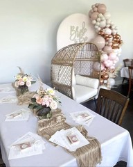 Beige Cheesecloth Table Runner 10 Ft 1 Pcs Gauze Table Runner 120″ x 35″