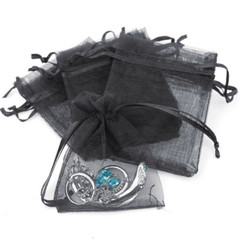 100/200pc Drawstring Organza Gift Bags Wedding Party Favor Candy Jewelry Pouches