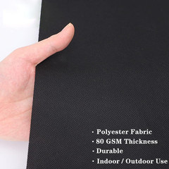 Black Carpet Aisle Runner for Wedding, 2 x 15 ft, Non-Woven Polyester Fabric, Bl