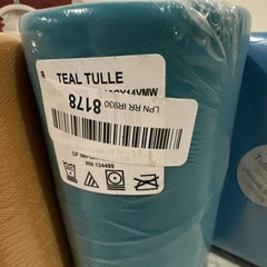 ICOSHOW Ableme Deco Tulle Fabric Rolls Brown Gold Teal Blue Polyester 6in