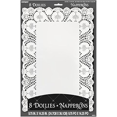 Elegant White Placemat Doilies (Pack of 8) – 9.75″ x 14.25″ – Premium Paper