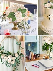 25/50 Real Touch Foam Roses Perfect For DIY Wedding Bouquets Decor Centerpieces