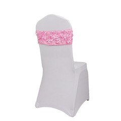 150 Satin Rosettes Stretchable Spandex Chair Sashes Party Wedding Decorations