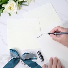 Blank Cards and Envelopes 5×7, 30 30 Pack A7 Envelopes, Cream White