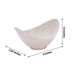 Natural 24 Mini Bowls 3″ Biodegradable Wheat Straw Fiber Dessert Cups Events