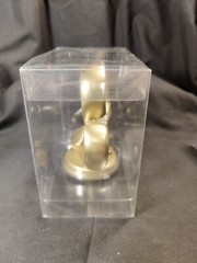 His & Hers Wedding Cake Topper Gold 2 Double Intwined Hearts w/ Crystal Accents