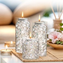 Dazzling Clear Fake Ice Rocks, 150PCS Clear Holographic Acrylic Crushed ICES