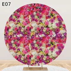 Flowers Wall Round Photography Background Wedding Arch Stand Cover Backdrop