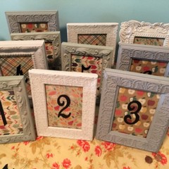 Wedding Table Numbers 1-10,15,20,or 25 Centerpiece Vinyl Sticker Decals (b)