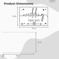 Double-Sided Wedding Directional Signs Weather-Resistant Easy Setup Elegant New