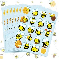 500 Pcs Waterproof Bee Stickers for Kids 25 Sheets 20 Styles Cartoon Self-Adh…