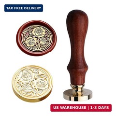 JUPPE 6pcs Flower Wax Seal Stamp Set, Cherry Blossom Rose Bell Orchid Branches T