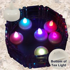 12 Multicolor Led Floating Candle Floral Tea Light for Wedding Centerpiece Decor