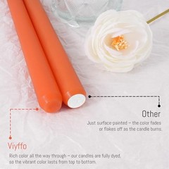 Taper Candles 12 Inch 20 Pack 9 Hour Burn Unscented 12 Inch-20 Count Orange