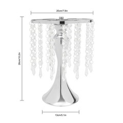 Modern Flower Stands Silver Wedding Decor Crystal Flower Stand Round 10 PCS