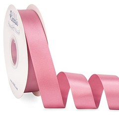 Satin Ribbon Double Faced Satin 1 Inch x Continuous 1 inch x 50yd Rosy Mauve